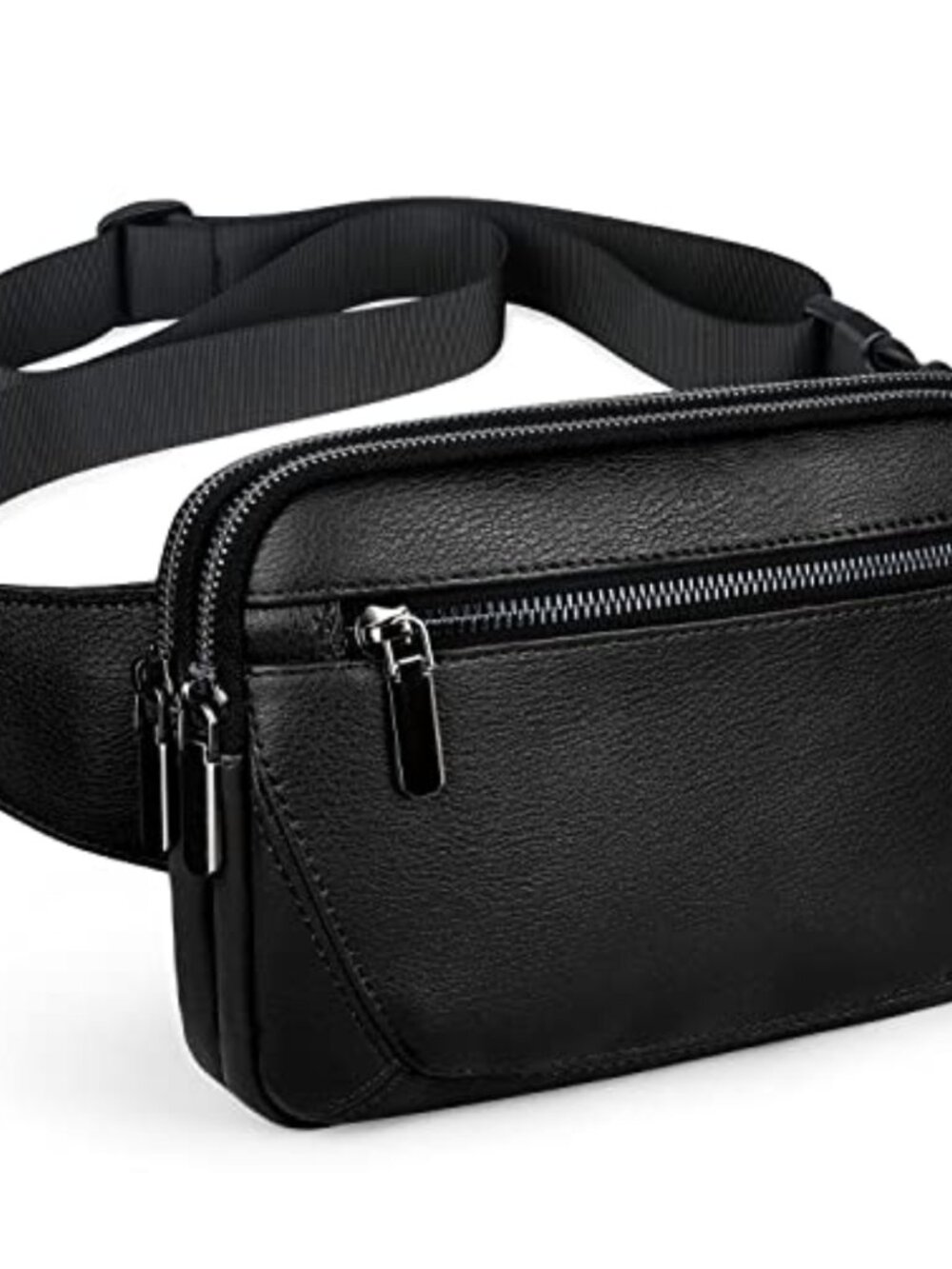 Faux Leather Fanny Pack Women Men Plus Size Adjustable Waist Belt Bag Crossbody